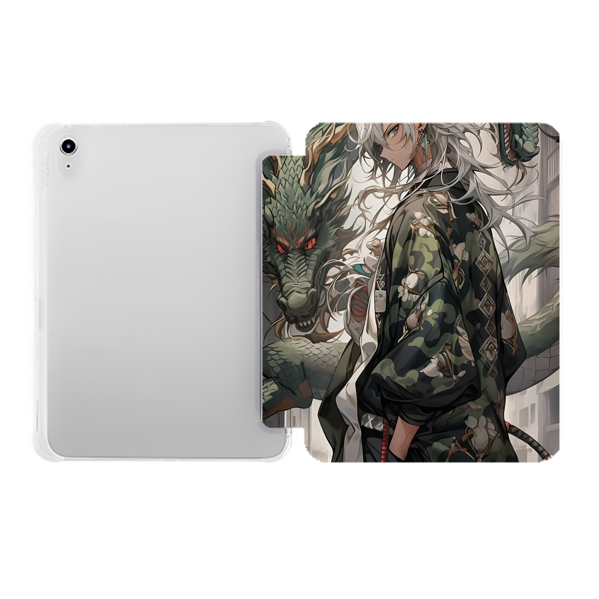 （画像用） 刀剣乱舞 Touken Ranbu IPad ケース ペン収納付き 三つ折りスタンド PUレザー×シリコン 対応機種9.5/10.5/10.9インチ